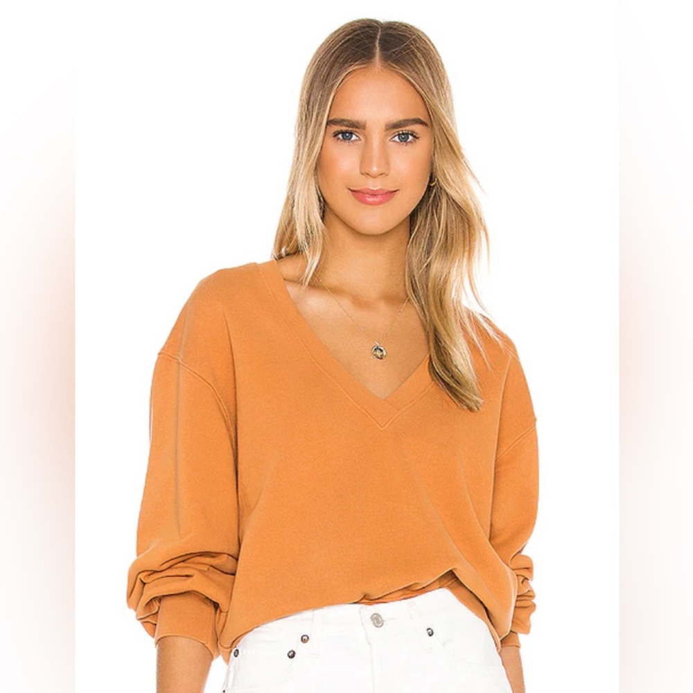 Agolde v-neck balloon sleeve sweatshirt XS